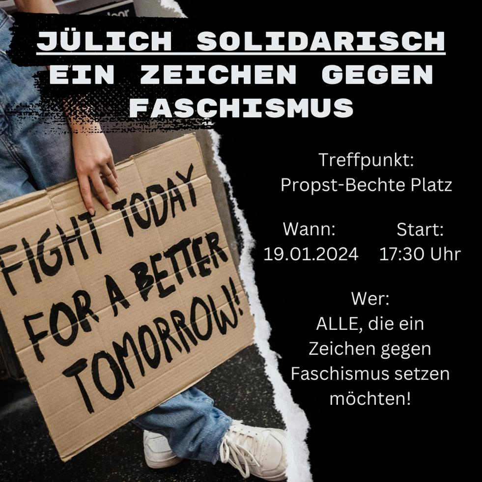 Demo in Jülich, Nordrhein-Westfalen » Jülich solidarisch- ein Zeichen ...